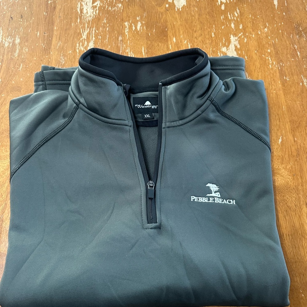 Pebble Beach Charcoal Quarter-Zip Pullover